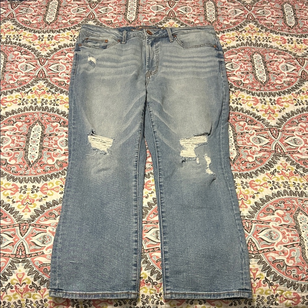 Seven7 Light Blue Distressed Women's Jeans